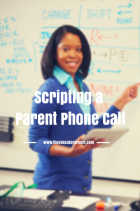 Scripting a Parent Phone Call
