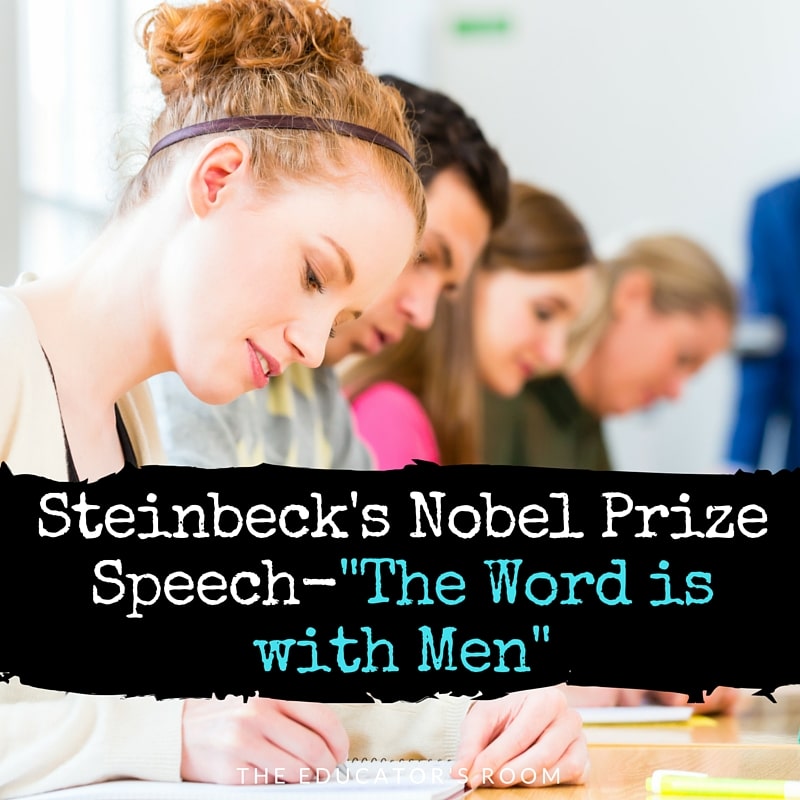 john steinbeck nobel prize speech summary