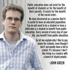 Author and educator John Green on Public Education